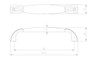 BP30700130 Modern Metal Pull - 3070 | Kunal Kitchens