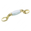 BP380213030 Traditional Metal and Ceramic Pull - 3802 | Kunal Kitchens