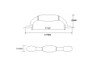 BP3802BB89 Traditional Metal and Ceramic Pull - 3802BB | Kunal Kitchens