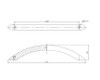 BP39965ORB Modern Metal Pull - 3996 | Kunal Kitchens