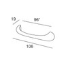 BP45996140 Modern Metal Pull - 4599 | Kunal Kitchens