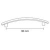 BP491195 Modern Metal Pull - 4911 | Kunal Kitchens