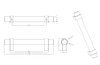 BP501696BORB Modern Metal Pull - 5016 | Kunal Kitchens