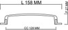BP7009128BB Traditional Metal Pull - 7009 | Kunal Kitchens