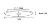 BP88864195 Modern Metal Pull - 888 | Kunal Kitchens