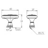 BP74043143 Traditional Metal Knob - 7404 | Kunal Kitchens