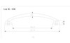 BP41296195 Modern Metal Pull - 4129 | Kunal Kitchens