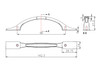 BP30796143 Traditional Metal Pull - 307 | Kunal Kitchens
