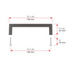 BP873128143 Modern Metal Pull - 873 | Kunal Kitchens