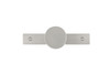 BP229540195 Modern Metal Wardrobe Knob and Backplate | Kunal Kitchens