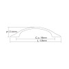 BP7814140 Traditional Metal Pull - 7814 | Kunal Kitchens