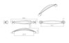 BP608160195 Modern Metal Pull - 60816 | Kunal Kitchens
