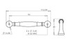 BP79096195 Traditional Metal Pull - 790 | Kunal Kitchens