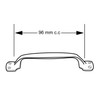 BP34553185 Traditional Metal Pull - 3455 | Kunal Kitchens