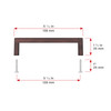 BP873128BORB Modern Metal Pull - 873 | Kunal Kitchens