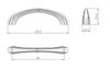 BP40302142 Traditional Metal Pull - 4030 | Kunal Kitchens