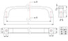 BP820128BORB Modern Metal Pull - 820 | Kunal Kitchens