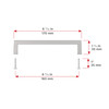 BP873160195 Modern Metal Pull - 873 | Kunal Kitchens