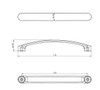 BP80710160908 Modern Metal Pull - 8071 | Kunal Kitchens