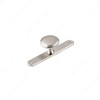 BP228640195 Transitional Metal Wardrobe Knob and Backplate | Kunal Kitchens