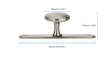 BP228640195 Transitional Metal Wardrobe Knob and Backplate | Kunal Kitchens