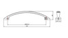 BP82905128195 Modern Metal Pull - 8290 | Kunal Kitchens