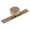 BP229540CHBRZ Modern Metal Wardrobe Knob and Backplate | Kunal Kitchens