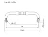 1452A195 Traditional Metal Pull - 145 | Kunal Kitchens