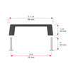 BP10743900 Modern Metal Pull - 107 | Kunal Kitchens