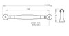 BP790128900 Traditional Metal Pull - 790 | Kunal Kitchens