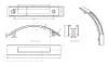 BP8877128195 Modern Metal Pull - 8877 | Kunal Kitchens