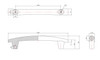 BP2323128195 Modern Metal Pull - 2323 | Kunal Kitchens
