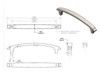 BP5464128195 Modern Metal Pull - 5464 | Kunal Kitchens