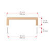 BP873128CHBRZ Modern Metal Pull - 873 | Kunal Kitchens