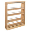 432-BF-6C 6" Base Filler Pull-Out with Adjustable Shelves-Wood-Light Brown | Kunal Kitchens