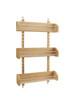 4ASR-21 21" Adjustable Wood Door Mount Spice Rack W/Chrome Rails For Wall Org-Wood-Light Brown | Kunal Kitchens