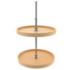 4WLS072-18-52 18" Wood Full Circle 2 Tray Set For Lazy Susan-Wood-Light Brown | Kunal Kitchens