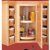 4WLS072-18-52 18" Wood Full Circle 2 Tray Set For Lazy Susan-Wood-Light Brown | Kunal Kitchens