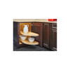 4WLS882-35-570 35" Wood Half-Moon 2 Tray Set W/Hdw For Blind Corner-Wood-Light Brown