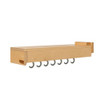 GLD-W22-BC-7 Glideware W/Blum 22" Tandem Hdw Maple 7 Hooks For Base Organizer-Wood/Metal-Light Brown | Kunal Kitchens