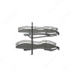 537218FOGL Lh Orion Gray Two Shelf Cloud For 18" Cab Opening For Blind Corner-Steel/Melamine-Dark Gray | Kunal Kitchens