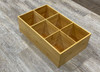 DBO12 Wood Divided Box Organizer - 12" W X 19-5/8" D X 6" H - Bamboo | Kunal Kitchens