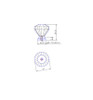 BP1008019511 Eclectic Acrylic and Metal Knob - 10080 | Kunal Kitchens