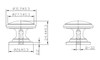 BP80980142 Traditional Metal Knob - 8098 | Kunal Kitchens