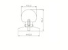 BP392213030 Functional Metal Wardrobe Knob - 3922 | Kunal Kitchens