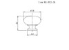 BP492338BORB Traditional Metal Knob - 4923 | Kunal Kitchens