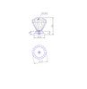 BP1008913011 Eclectic Acrylic and Metal Knob - 10089 | Kunal Kitchens