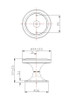 BP226544CHBRZ Modern Metal Wardrobe Knob - 2265 | Kunal Kitchens