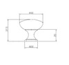BP904140142 Modern Metal Knob - 9041 | Kunal Kitchens
