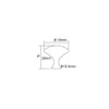 BP9041CHBRZ Modern Metal Knob - 9041 | Kunal Kitchens